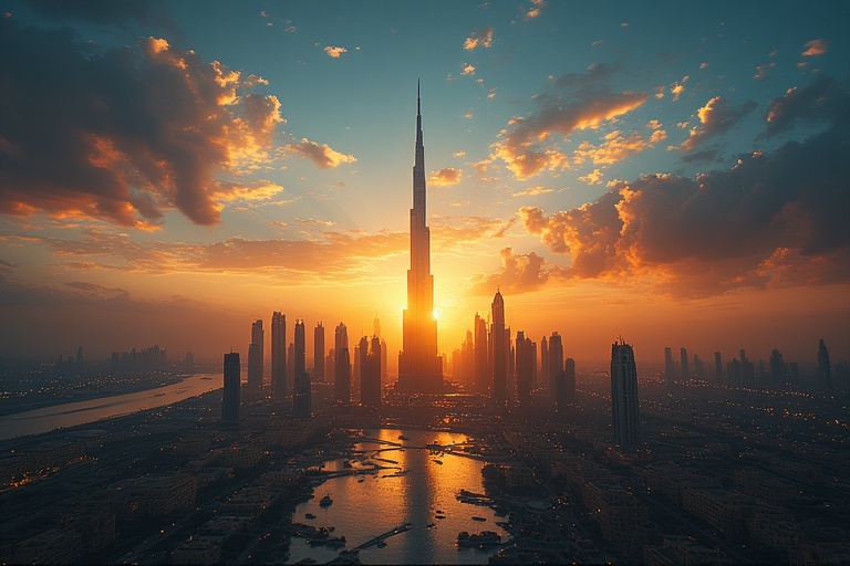 Burj Khalifa at Sunset
